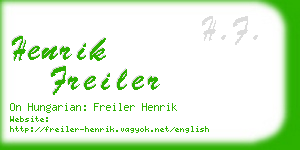 henrik freiler business card